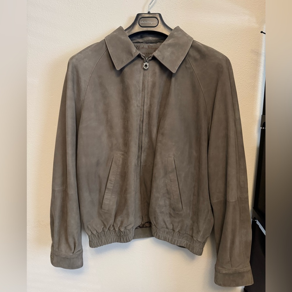 Salvatore Ferragamo Leather Zip jacket